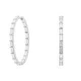 Sienna Hoops in Rhodium