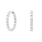 Baby Sienna Hoops in Rhodium