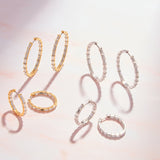 Sienna Hoops in Rhodium