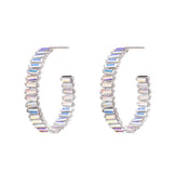 Earrings - Baby Serena Hoops in Rhodium Unicorn - Melissa Lovy