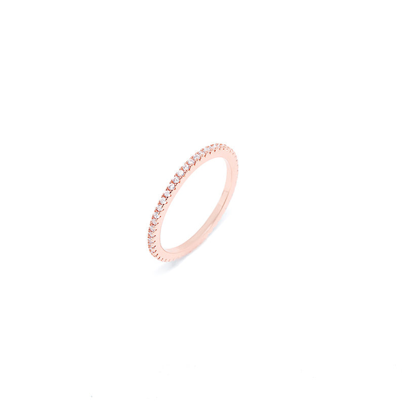 Row Eternity Ring in Rose Gold